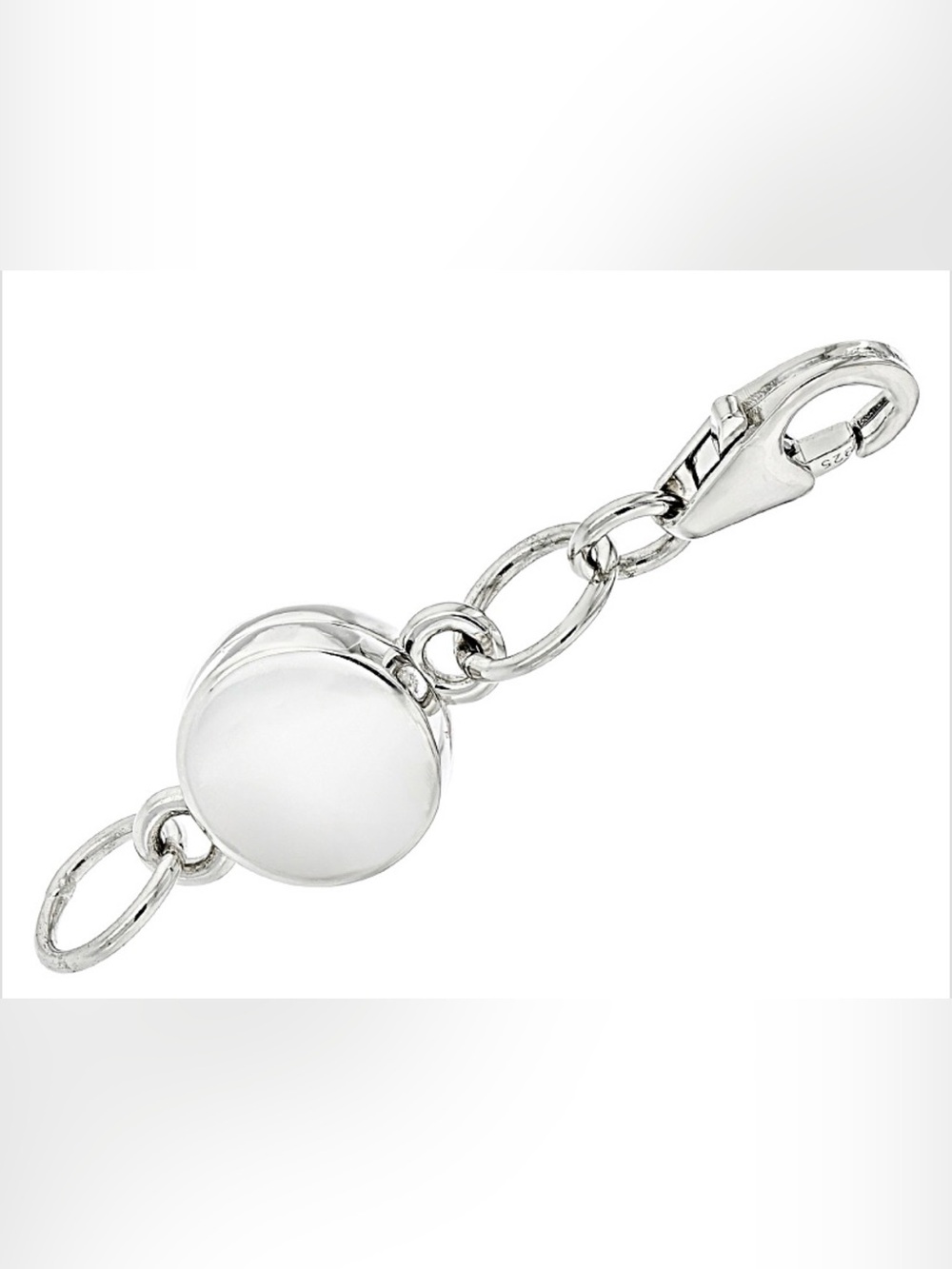 Rhodium Over Sterling Silver Magnetic Clasp